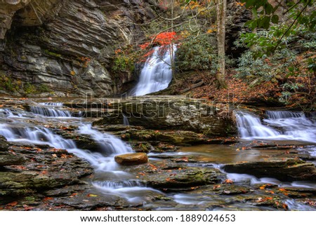 Lower Cascade at Hanging Rock State Park, NC Royalty-Free Stock Photo #1889024653