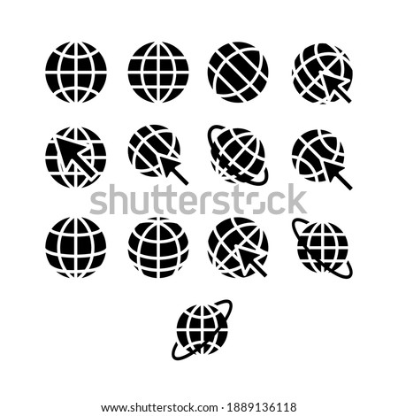 Illustration Vector graphic of globe icon set Royalty-Free Stock Photo #1889136118