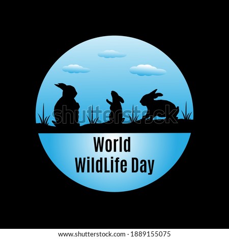 world wildlife day concept. illustration vector