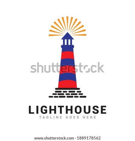 Lighthouse logo icon vector template.