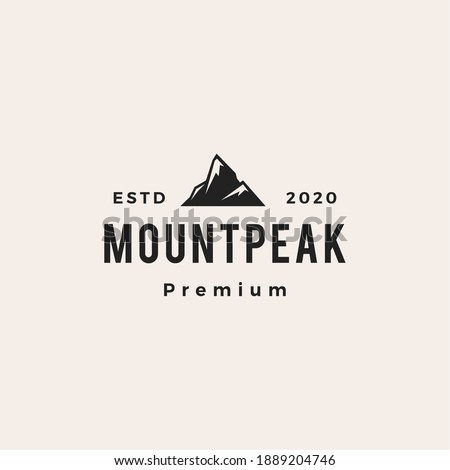 mount peak hipster vintage logo vector icon illustration