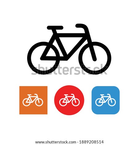 
Bicycle fitness line art icon for app and websites