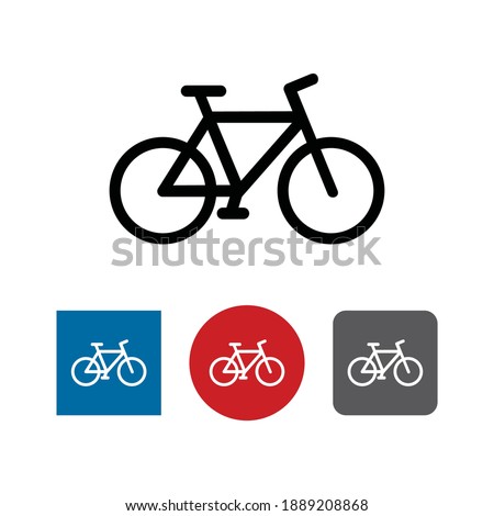 
Bicycle fitness line art icon for app and website
