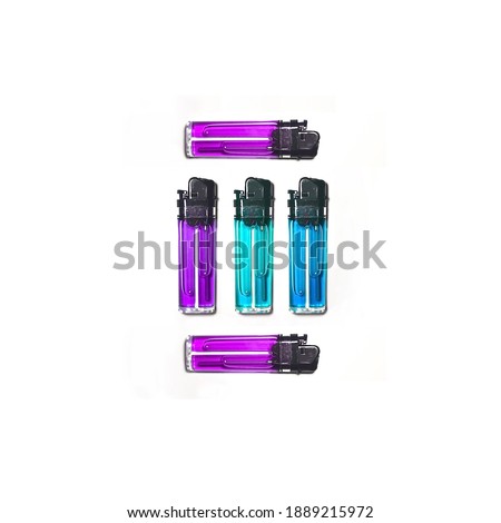 The small, portable gas lighter used to light cigarettes with colorful gases makes this gas lighter very beautiful