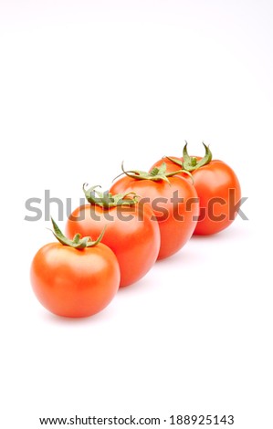 Bunch of fresh tomatoes ?? Isolated on white background. 