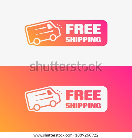 Free Shipping Shopping Vector Label Set