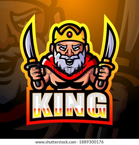 King mascot esport logo design