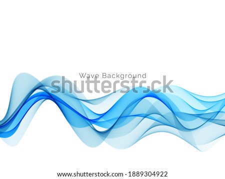 Abstract beautiful blue flowing modern wave background