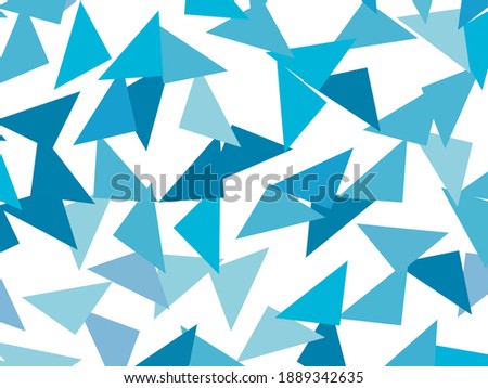 Abstract pattern with blue triangles. Modern geometric banner. Vector illustration. Flat style design.