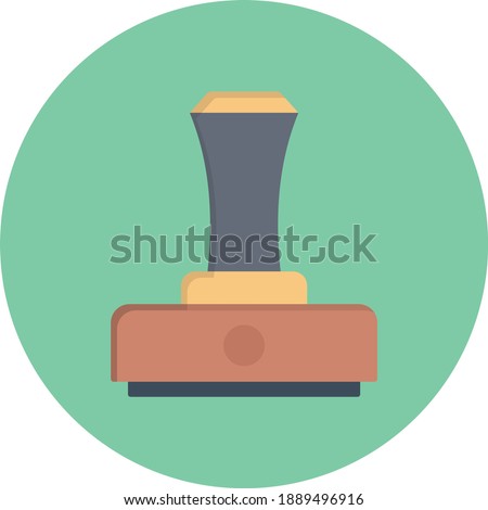 stamp flat vector colour icon
