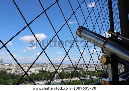 binoculars on the Eiffel tower in Paris