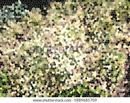 Digital Illustration Mosaic Trees Branches Background