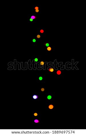 garland of mixed lights in the dark