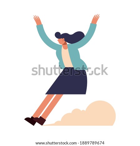 woman cartoon with skirt design, Girl female person people human and social media theme Vector illustration