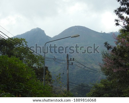 A picture of a mountain trek in Southeast Asia Thailand through natural and borderlands.