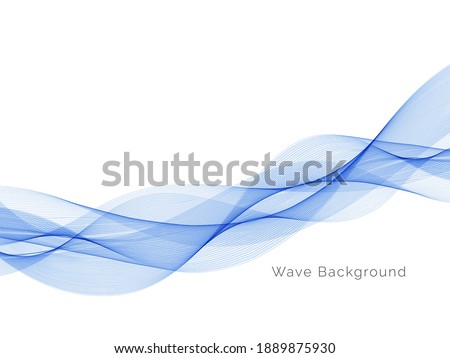Abstract blue wavy lines design pattern background