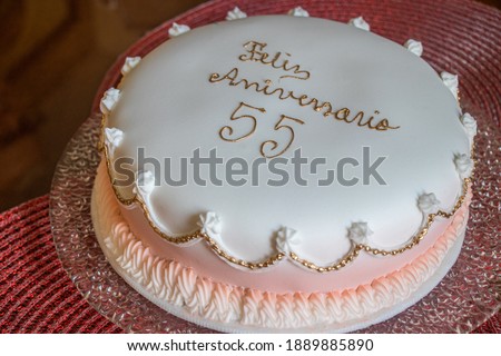Wedding anniversary cake number 55
