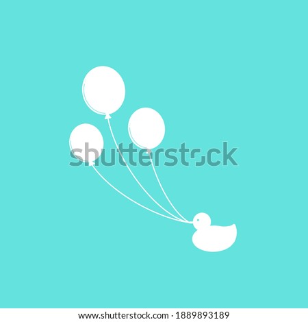 This illustration was drawn with the image of bird and balloon.