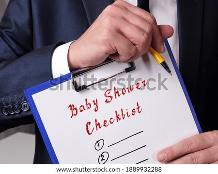 Conceptual photo about Baby Shower Checklist with written text.
