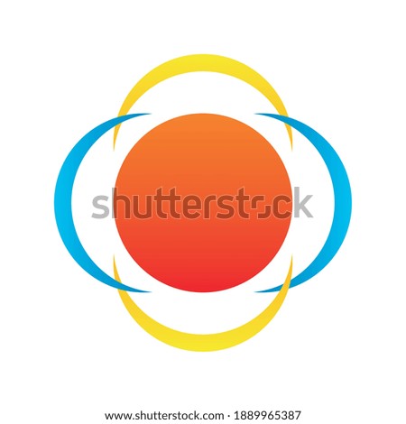 floral form company logo colorful design icon vector illustration