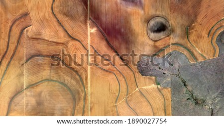 natural textures,  United States, abstract photography of relief drawings in fields in the U.S.A. from the air, Genre: abstract expressionism, abstract expressionist photography,