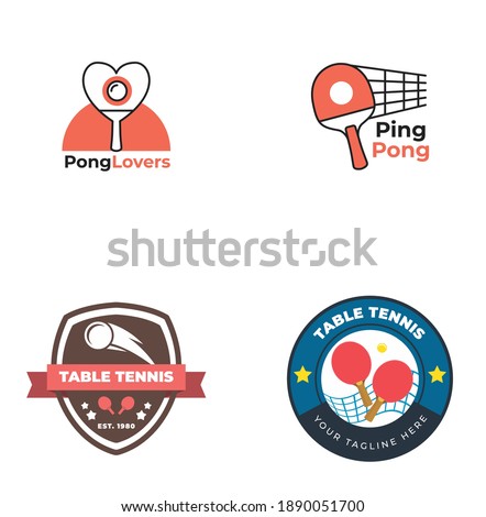 table tennis logo collection design