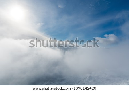 Under clouds in the Carpathian mountains