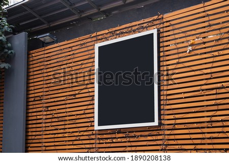 signboard mockup and template empty frame for logo and text on the background