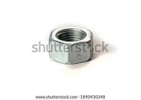 metal nut isolated on white background