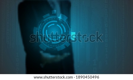 Circuit technology background with hi-tech digital data connection system and computer electronic desing