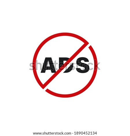 No ads sign icon vector design