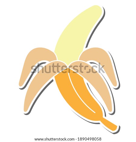 banana hand drawn doodle stickers design vector illustration