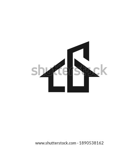CG lettering logo with home and roof