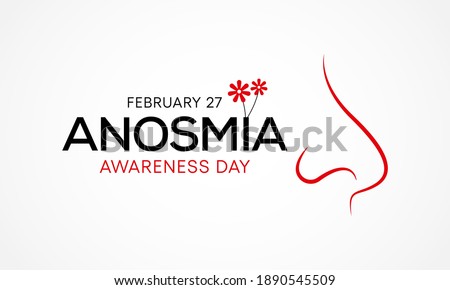 Vector illustration on the theme of Anosmia Awareness Day, is a day to spread awareness about Anosmia, the loss of the sense of smell, and it takes place each year on February 27.