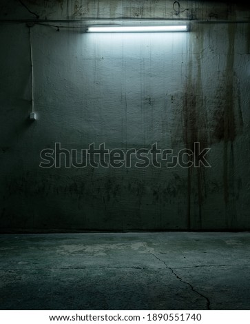 Old empty, grunge basement room with copy space Royalty-Free Stock Photo #1890551740