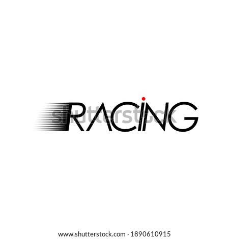 illustration vector of racing text design