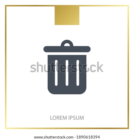 trash can icon. Vector illustration EPS 10.