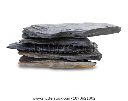 HyperFocal: River cladding stone isolated on white background for interior design illustration for product or jewelry photography
