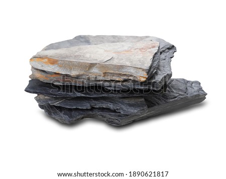 HyperFocal: River cladding stone isolated on white background for interior design illustration for product or jewelry photography
