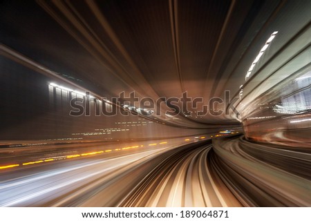 Motion blur train road background Royalty-Free Stock Photo #189064871