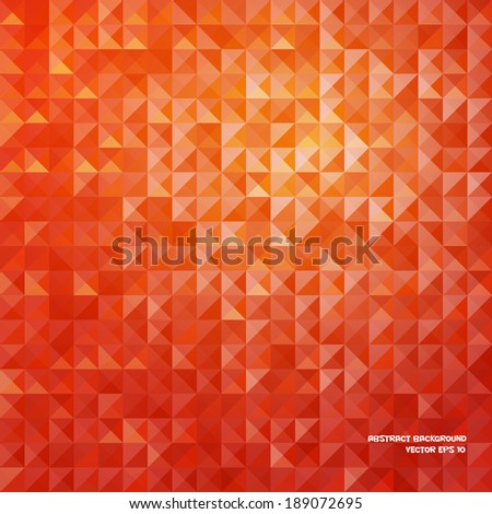 Orange abstract background of triangles. For your design, book design, website background, CD cover, advertising.