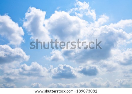 Clouds in the blue sky for background and texture.