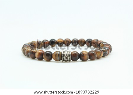 Handmade bracelet made of precious and natural stones tiger eye 
(tiger eye stone bracelet on men's wrist)
Gemstone 
