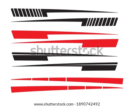 Vector Stripes Decal Stickers fits for all racing car, Door Side Car Accessories