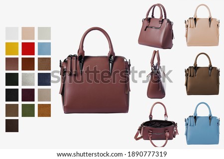 Elegant feminine handbag in the design of the women's catalog Royalty-Free Stock Photo #1890777319