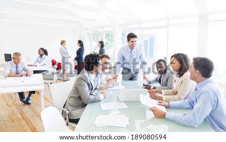 Group of Multi Ethnic Corporate People Interacting with the Speaker Royalty-Free Stock Photo #189080594