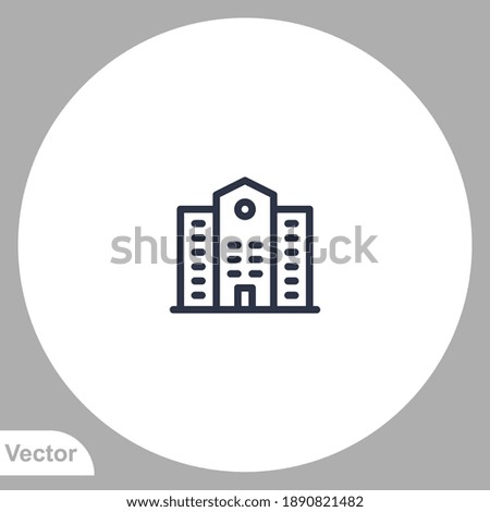 School icon sign vector,Symbol, logo illustration for web and mobile
