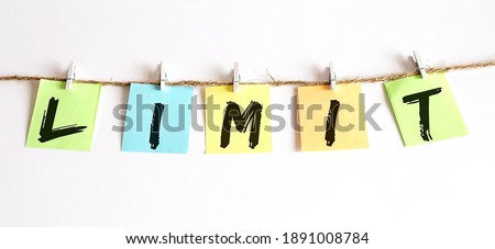 LIMIT concept - colorful sticky notes with word seo on the white background