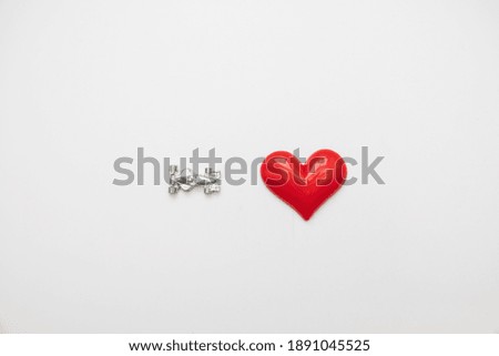 Valentines day red heart Holidays card