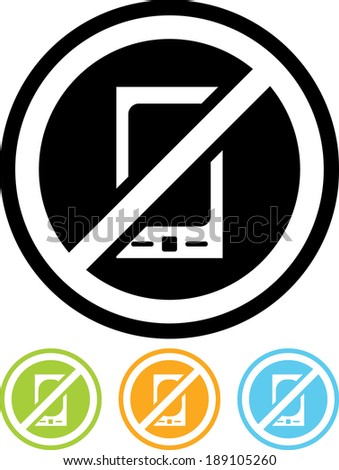 No mobile phones allowed sign vector icon